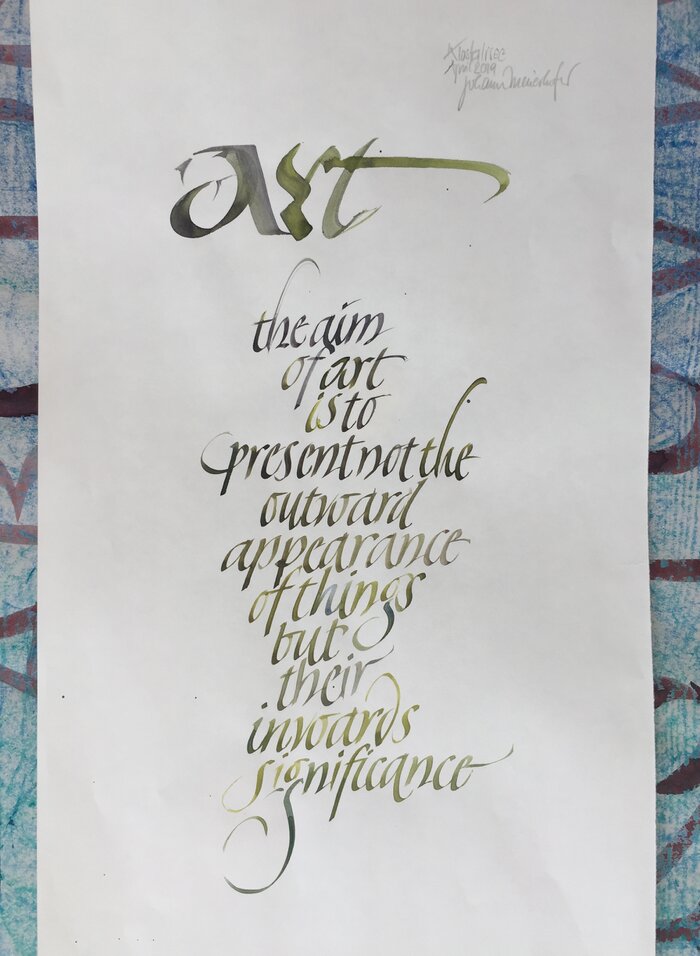 Werkaufenthalt Kalligraphie – Bild: 